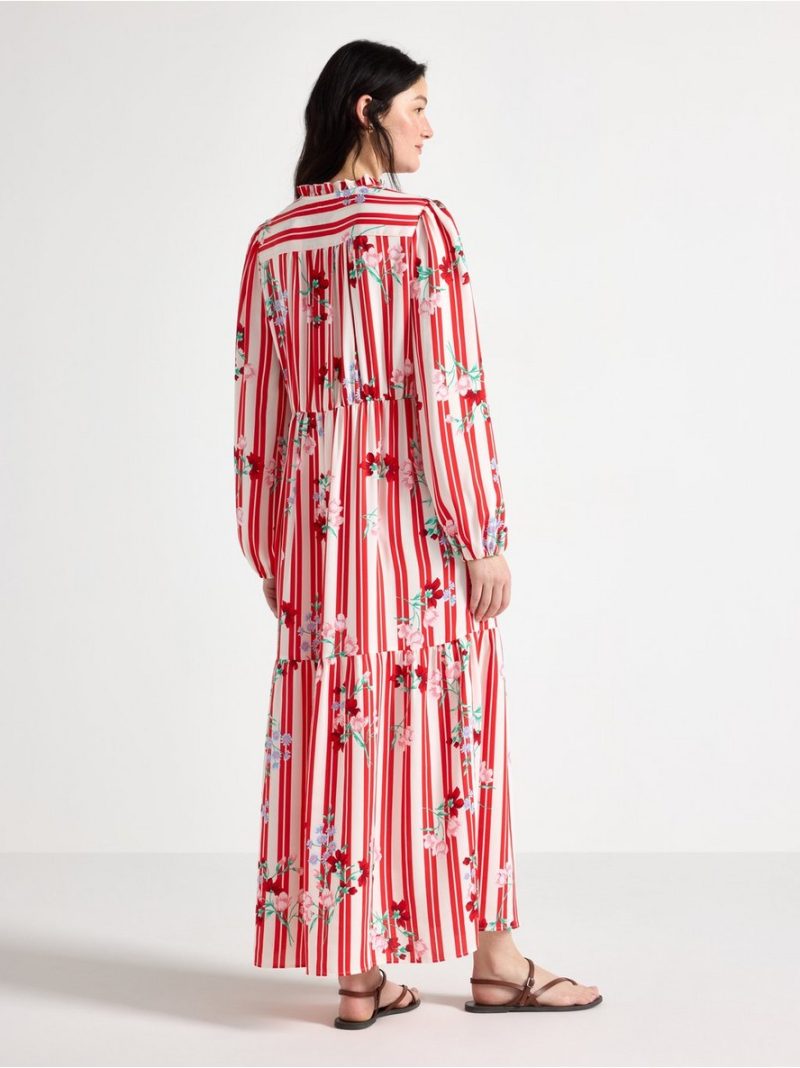 Long-sleeved maxi dress - 3011710-7855