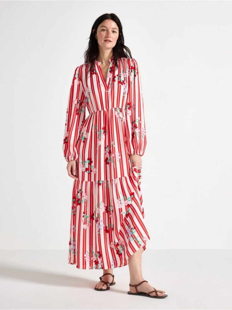 Long-sleeved maxi dress - 3011710-7855