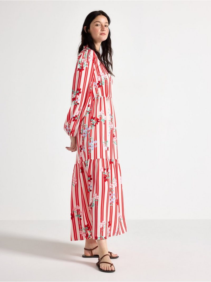 Long-sleeved maxi dress - 3011710-7855