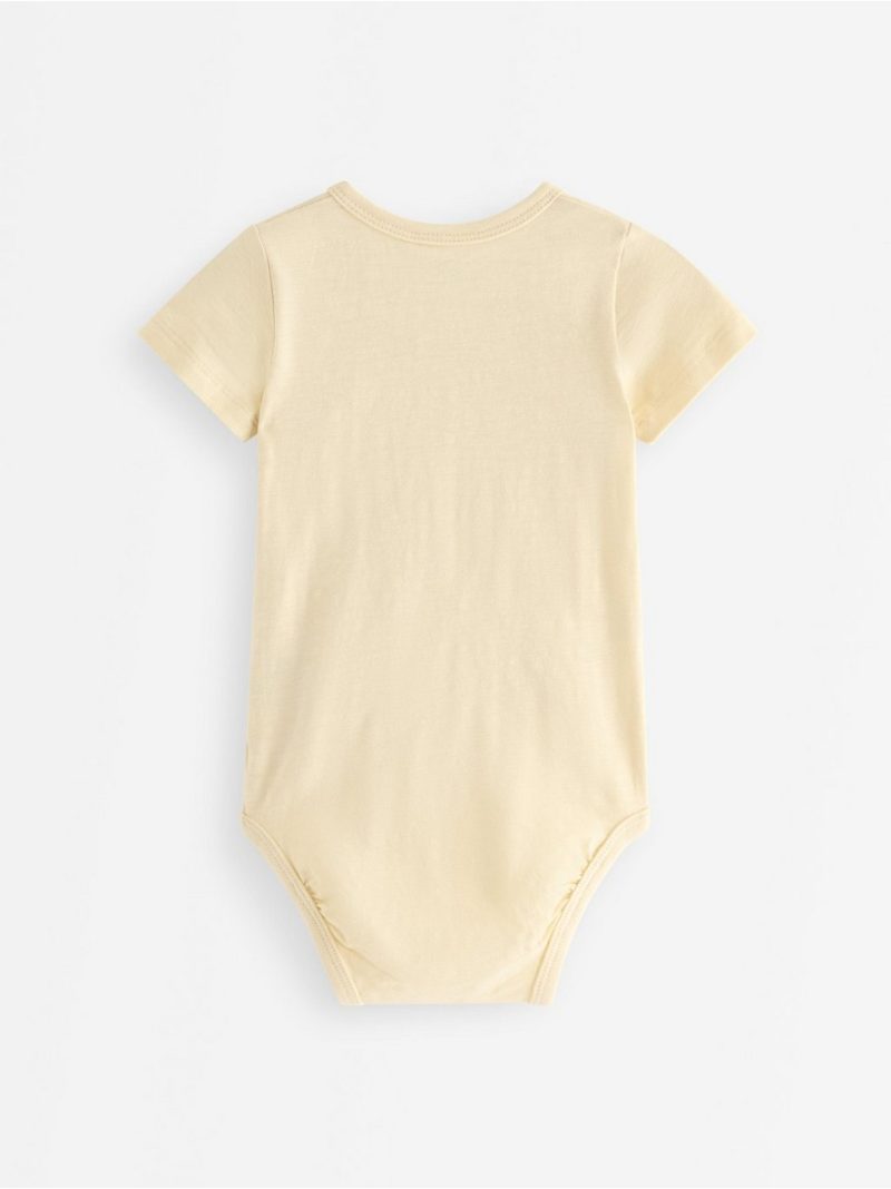 Short-sleeved wrap bodysuit in slub jersey - 3011771-9830
