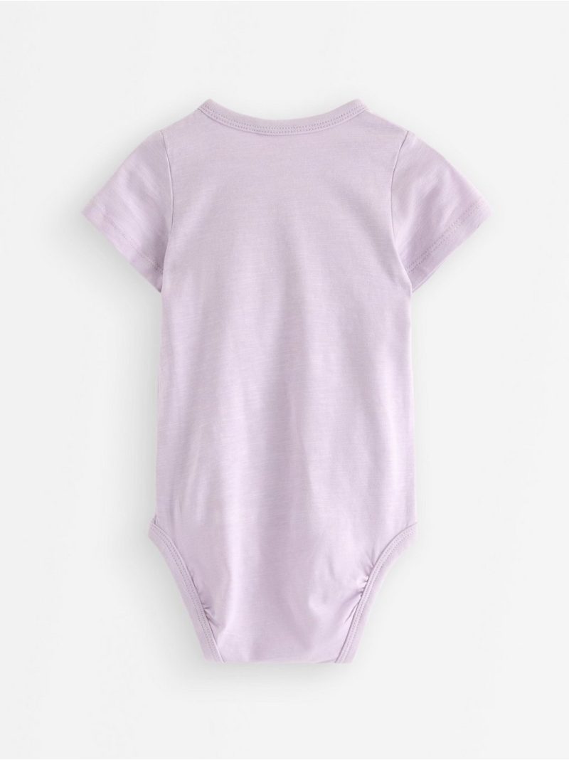 Short-sleeved wrap bodysuit in slub jersey - 3011771-9959