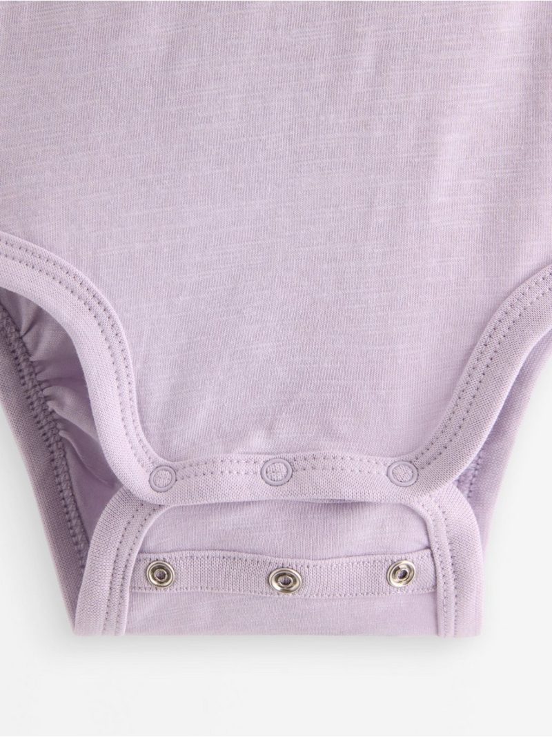Short-sleeved wrap bodysuit in slub jersey - 3011771-9959