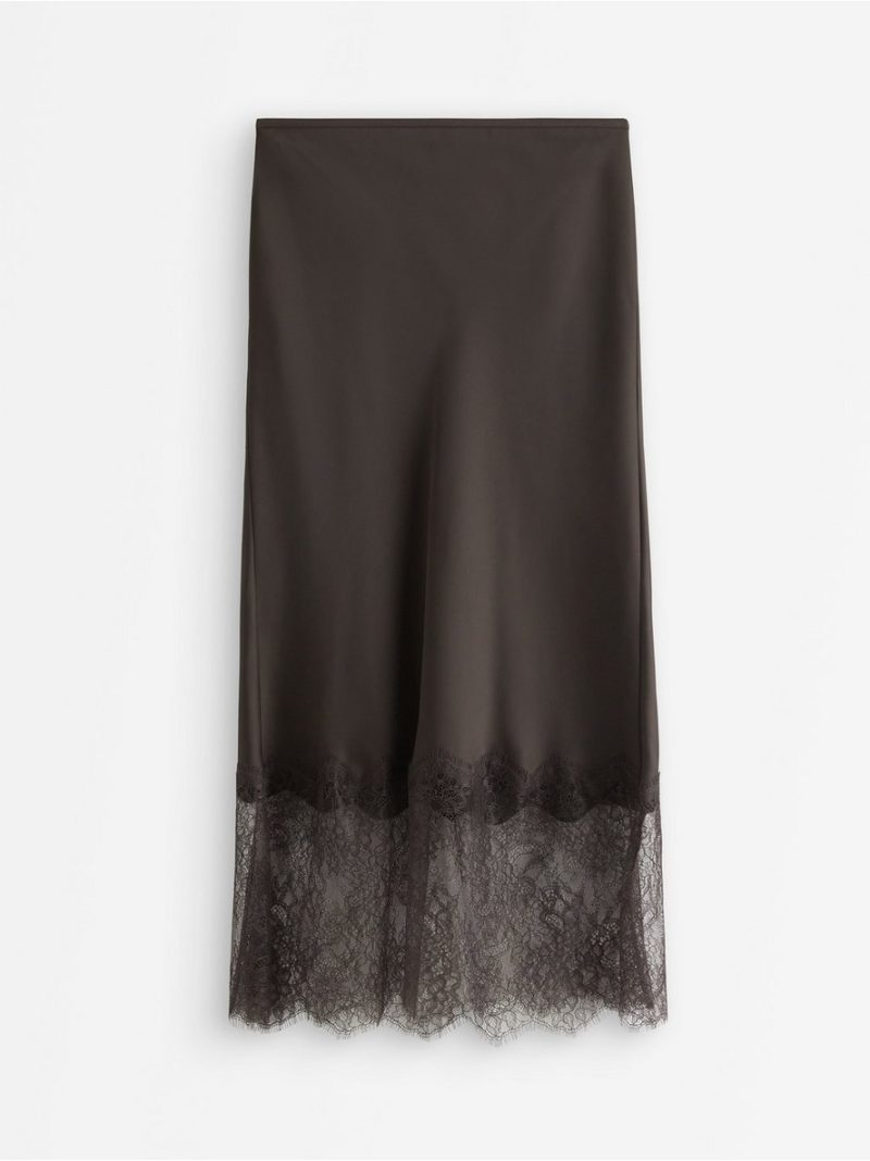 Midi skirt in satin - 3011786-4317