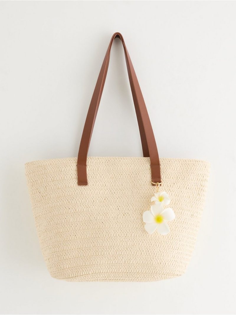 Bag in paper straw  with bag charm - 3011801-2735