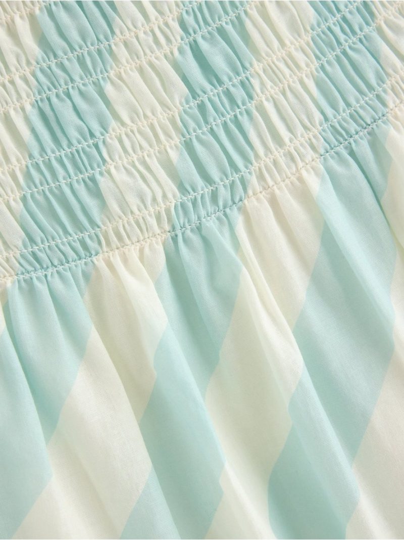 Maxi skirt with smocked waist - 3011915-8526