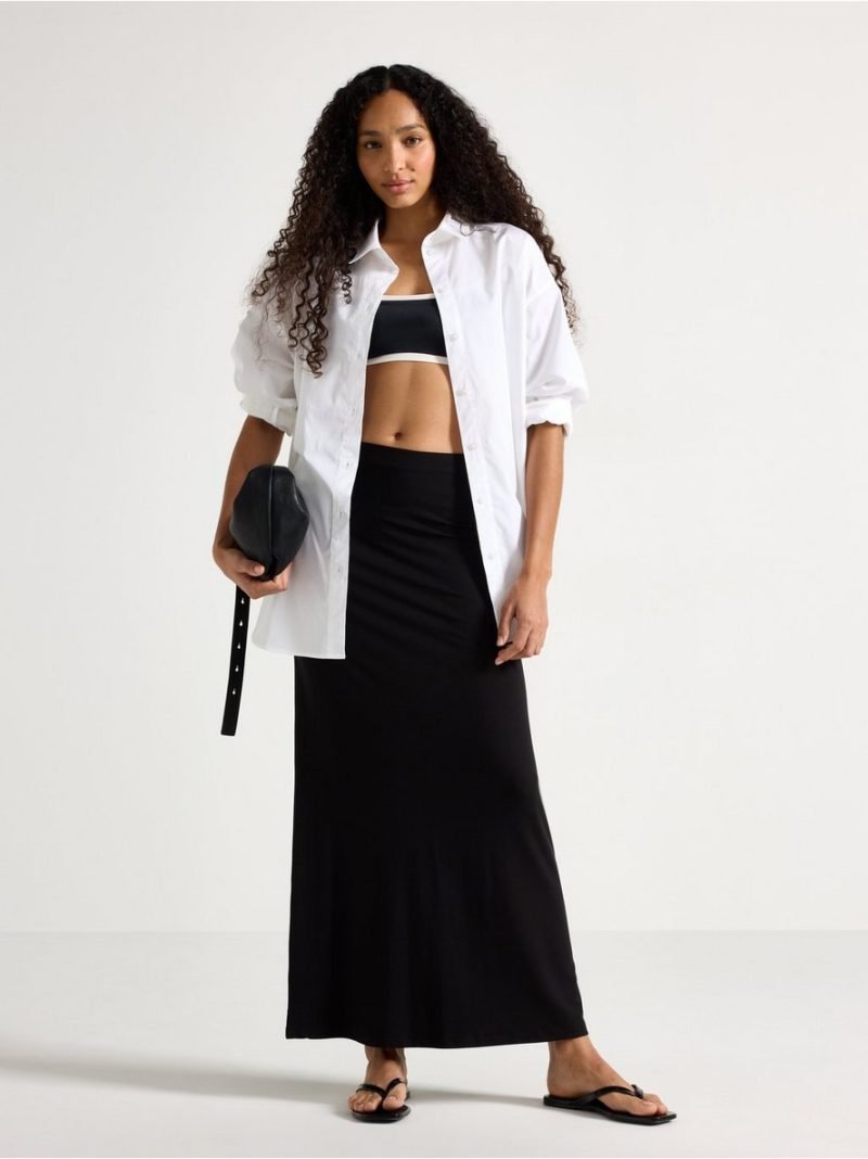 Maxi skirt in stretch tricot - 3011999-80