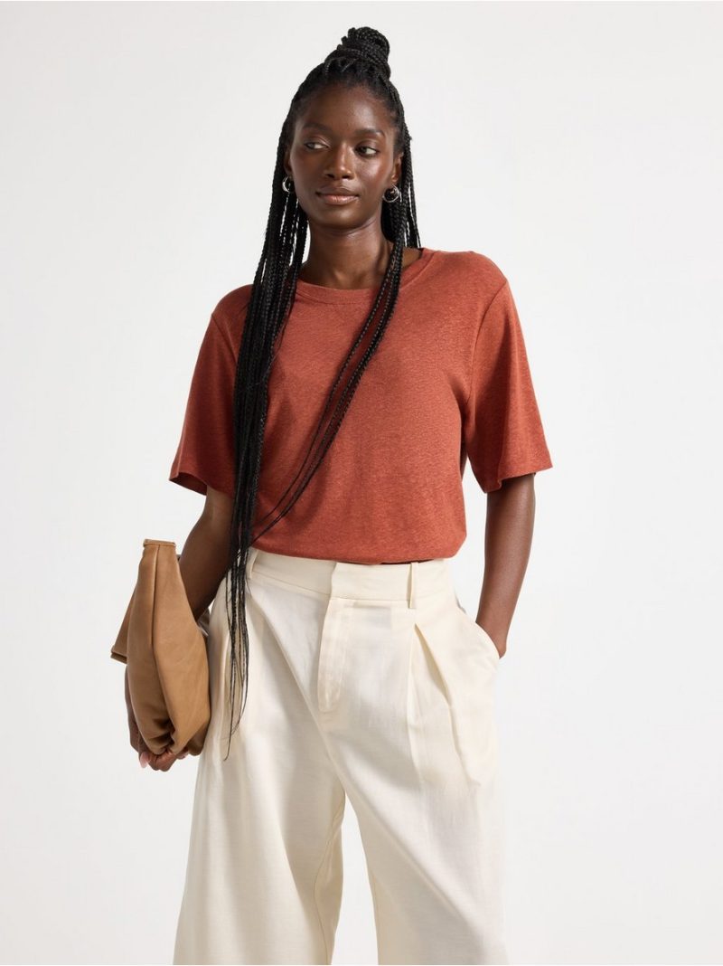 T-shirt in linen blend - 3012106-1802