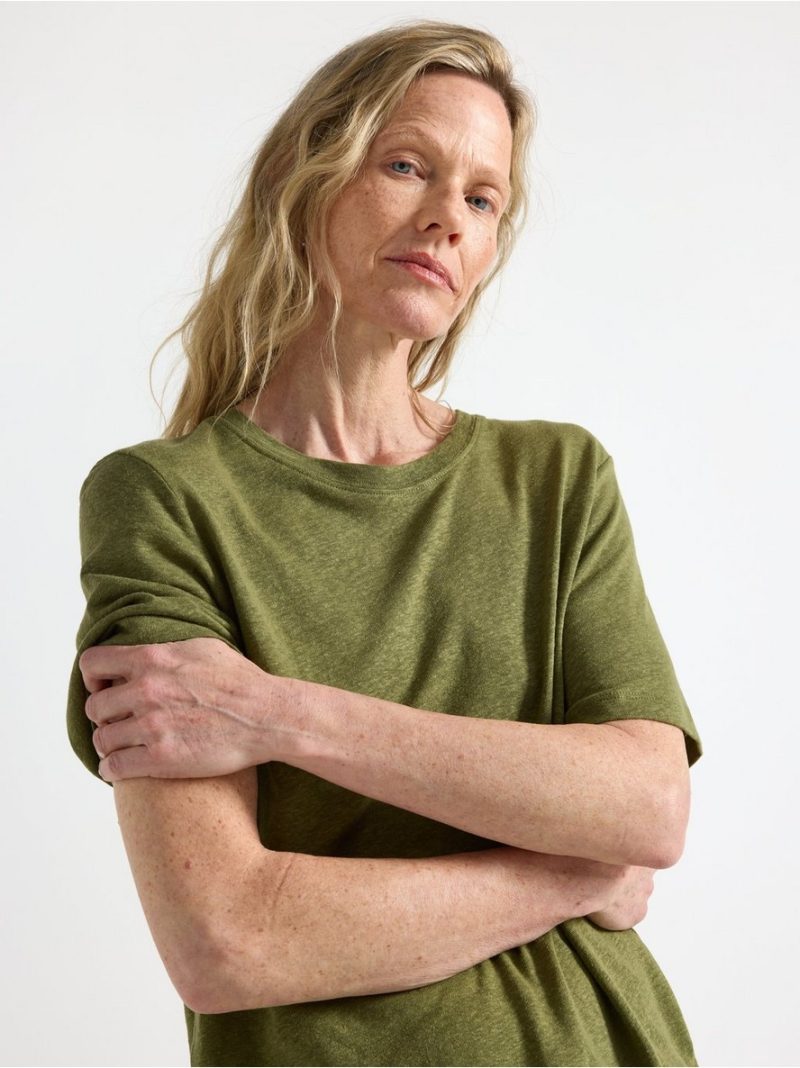 T-shirt in linen blend - 3012106-9415