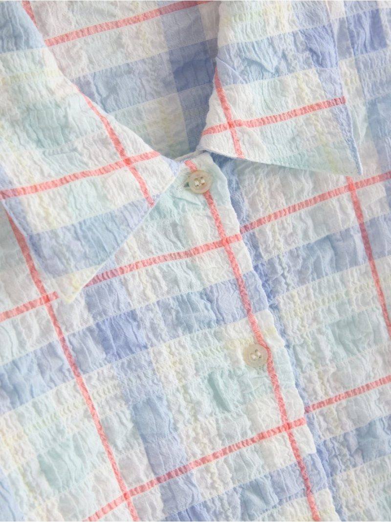 Checked shirt with structure - 3012134-7862