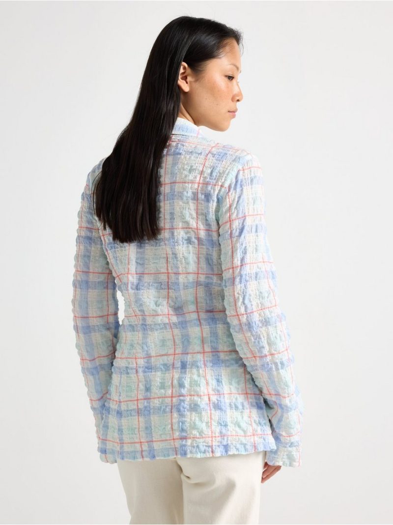 Checked shirt with structure - 3012134-7862