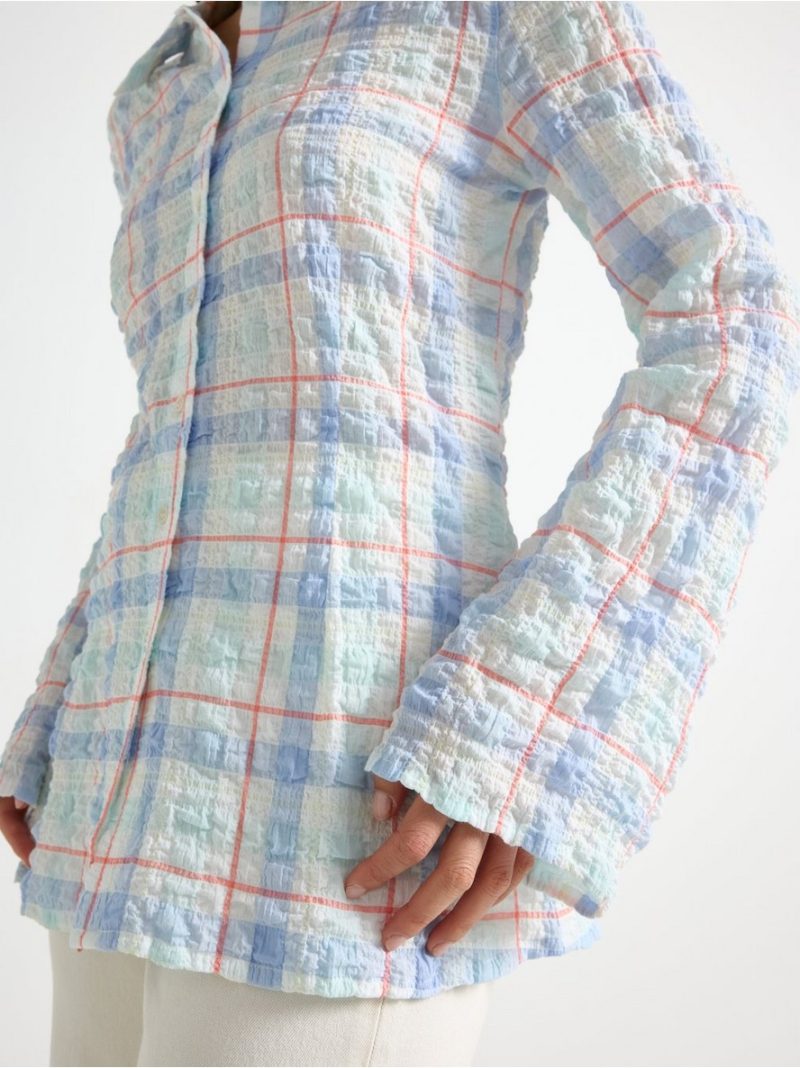 Checked shirt with structure - 3012134-7862