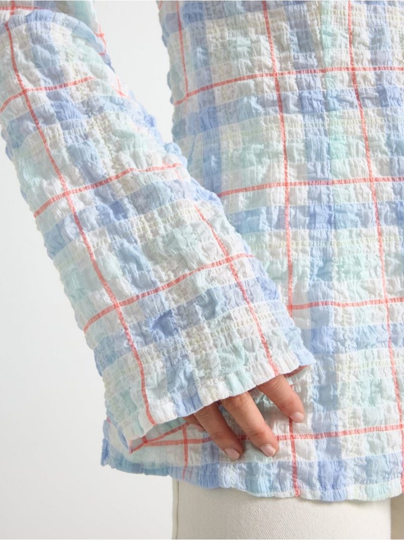 Checked shirt with structure - 3012134-7862