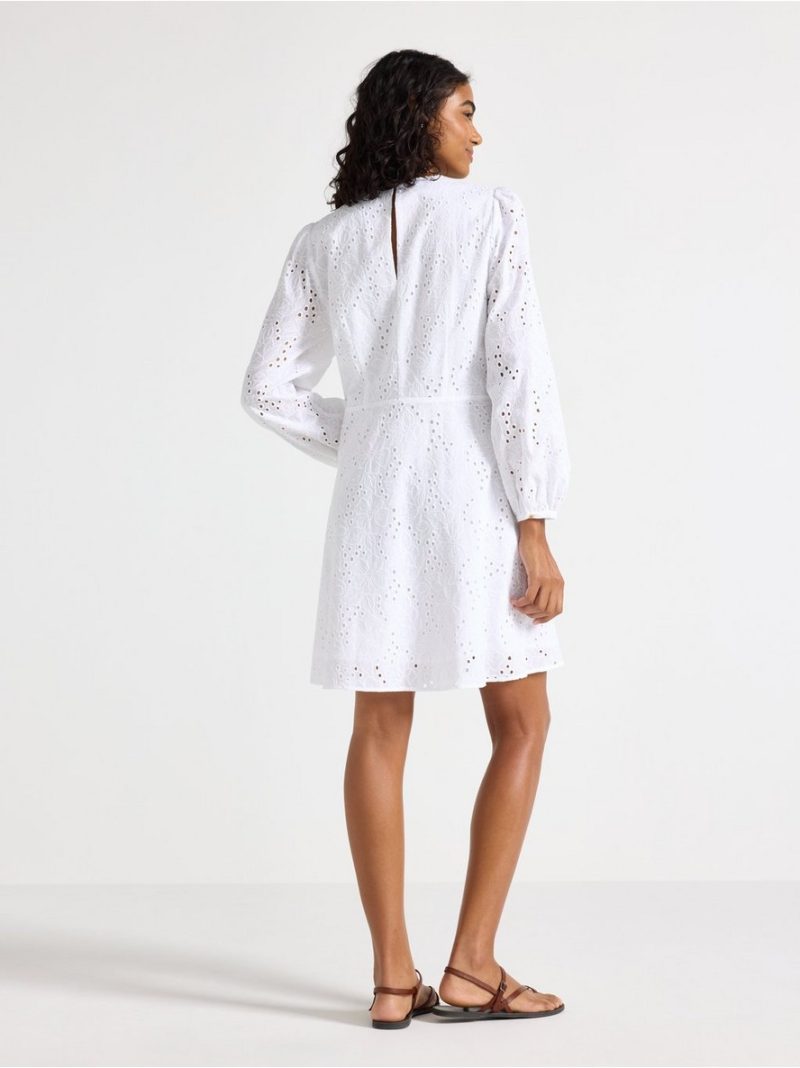 Mini dress with broderie anglaise - 3012418-70