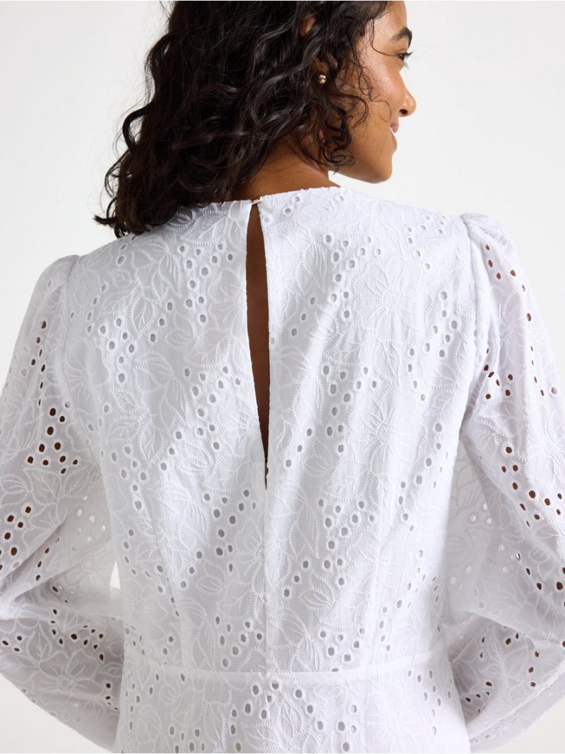 Mini dress with broderie anglaise - 3012418-70