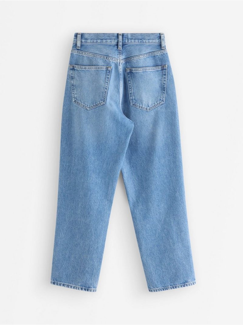 STRAIGHT cropped jeans with rhinestones - 3013033-791