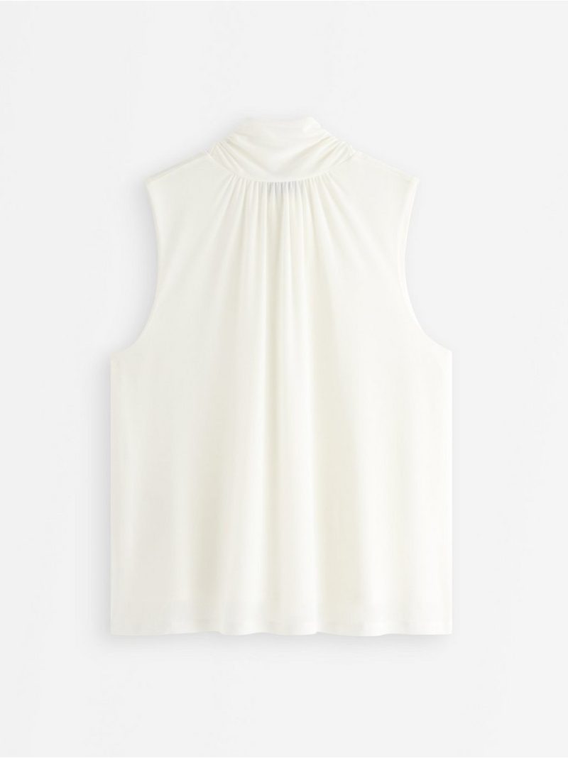 Sleeveless blouse with tie band - 3013393-300