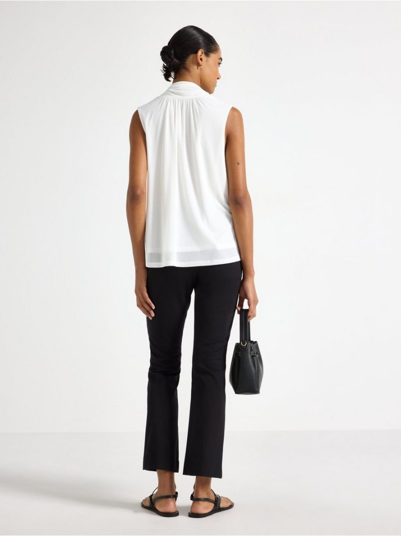 Sleeveless blouse with tie band - 3013393-300