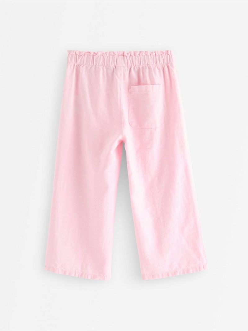 Cropped trousers in linen blend - 3005050-6666