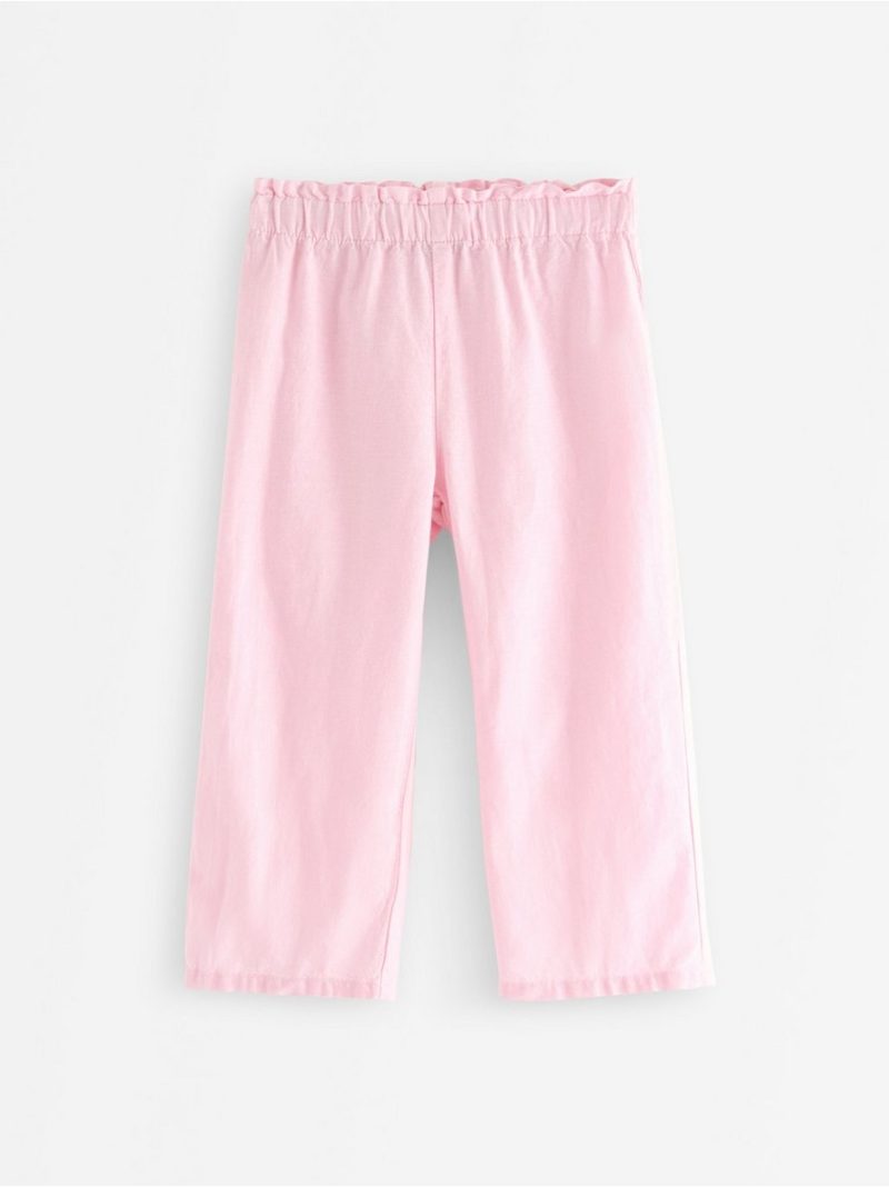 Cropped trousers in linen blend - 3005050-6666