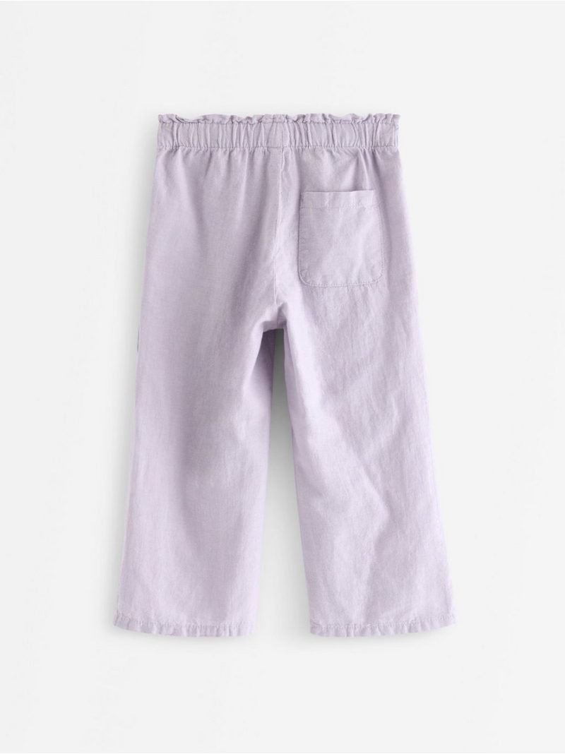 Cropped trousers in linen blend - 3005050-9959