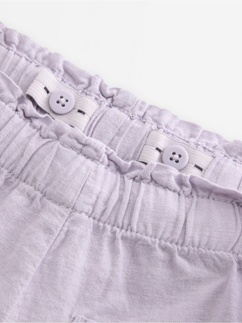 Cropped trousers in linen blend - 3005050-9959