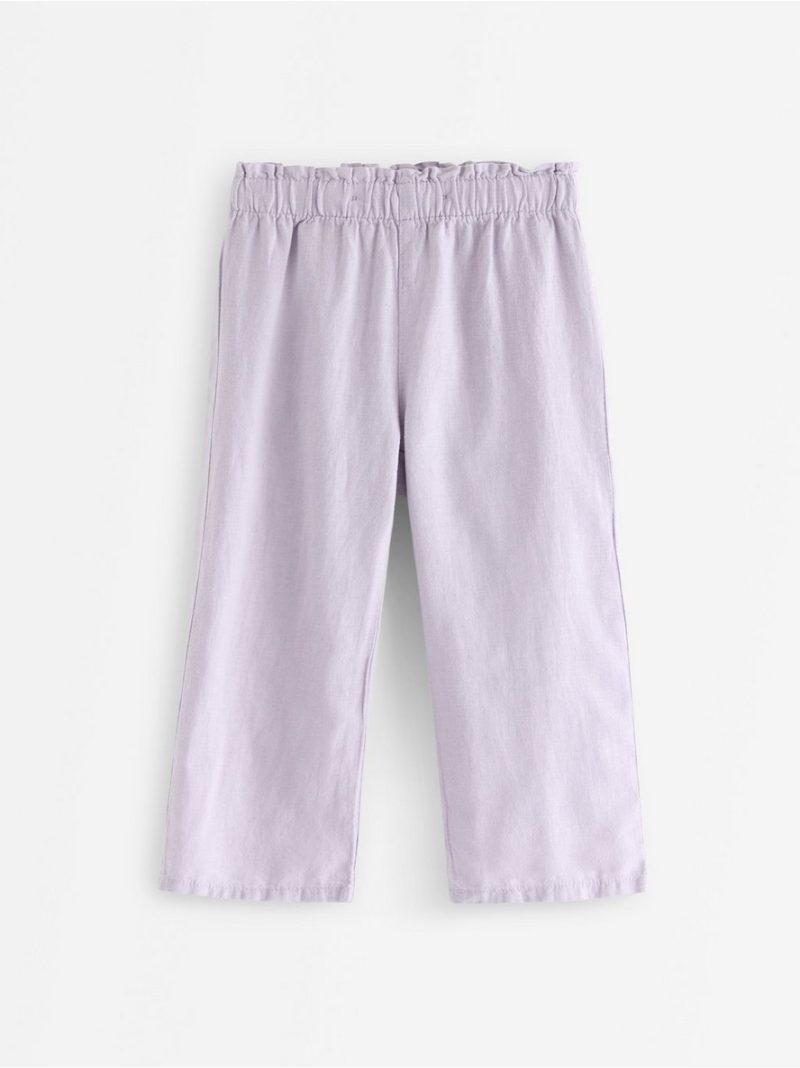 Cropped trousers in linen blend - 3005050-9959