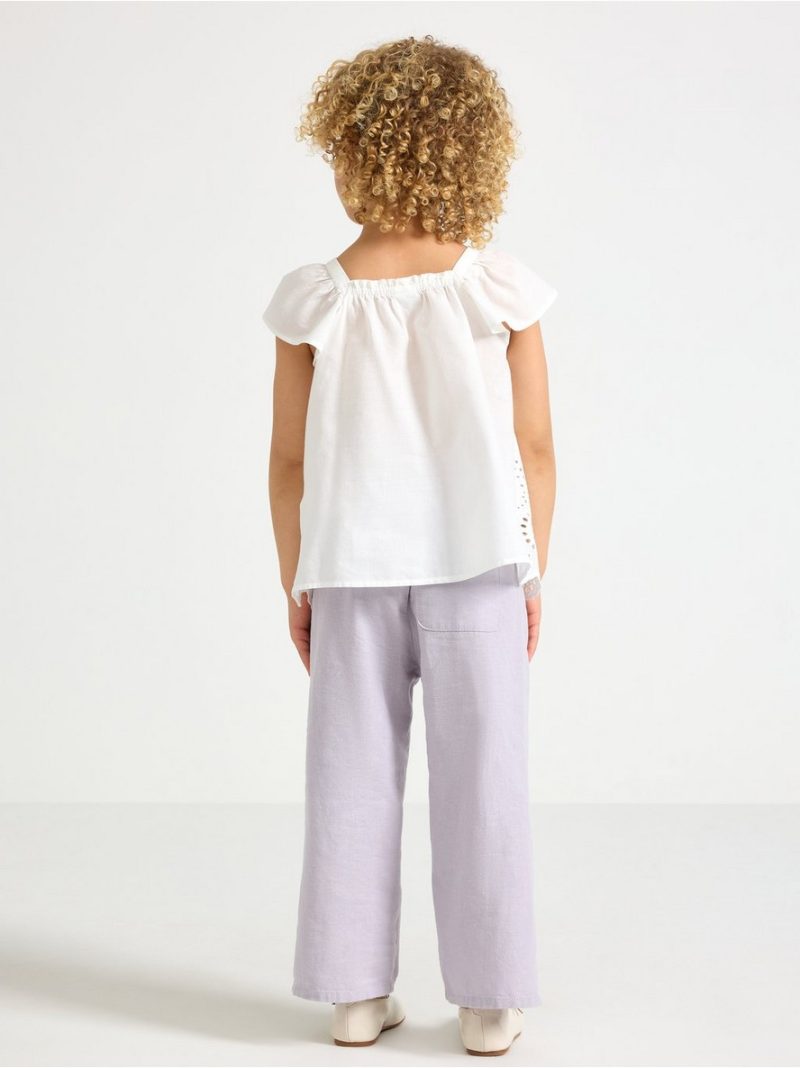 Cropped trousers in linen blend - 3005050-9959