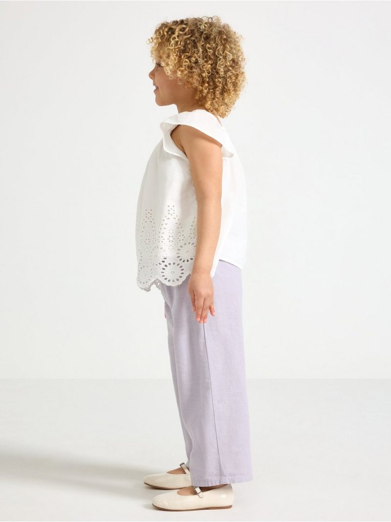Cropped trousers in linen blend - 3005050-9959