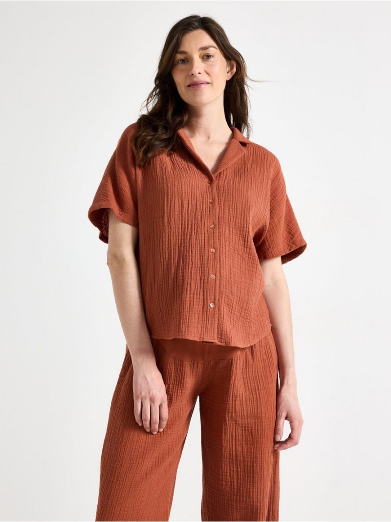 MOM crinkled shirt - 3006387-1802