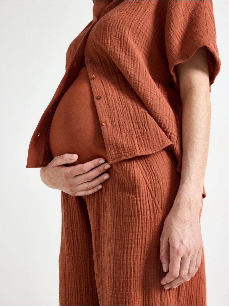 MOM straight crinkled trousers - 3006829-1802