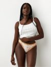 Thong with lace trim - 3008955-9339