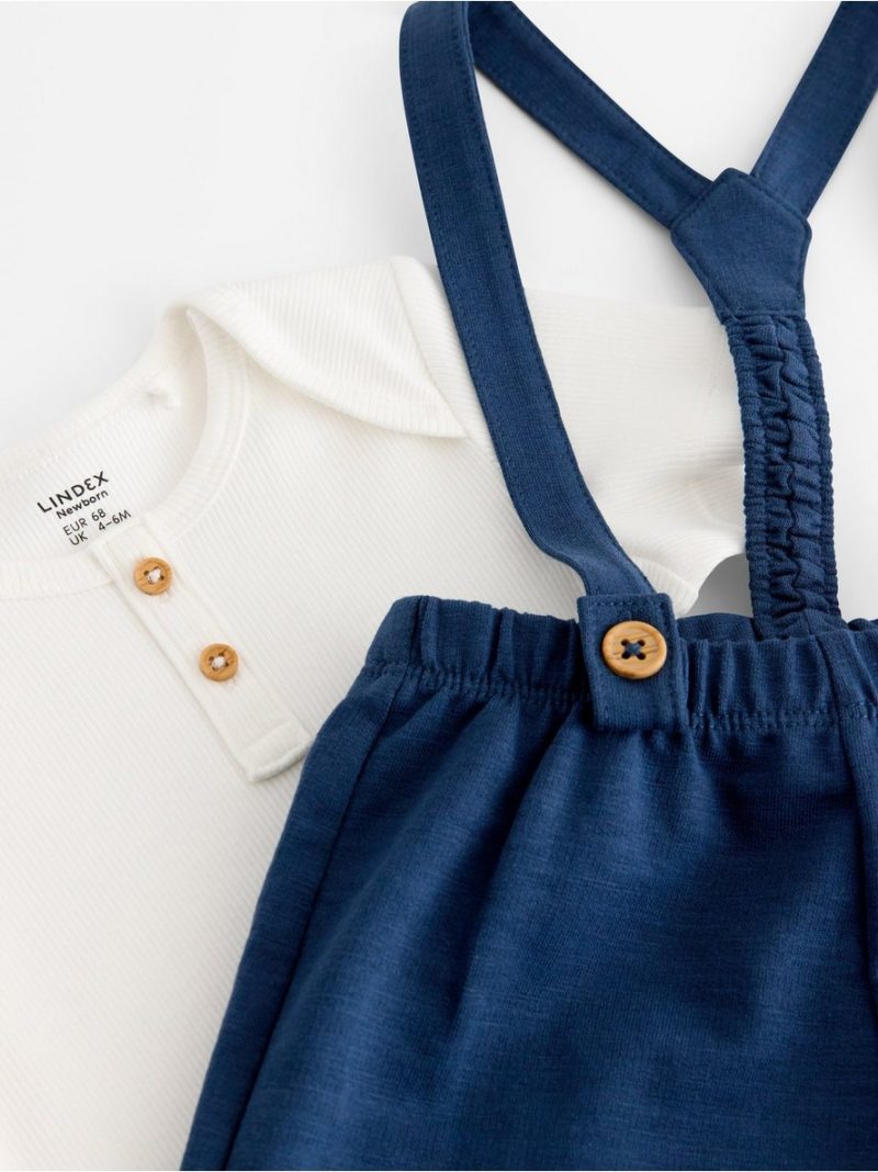 Set with bodysuit and dungarees - 3010768-325
