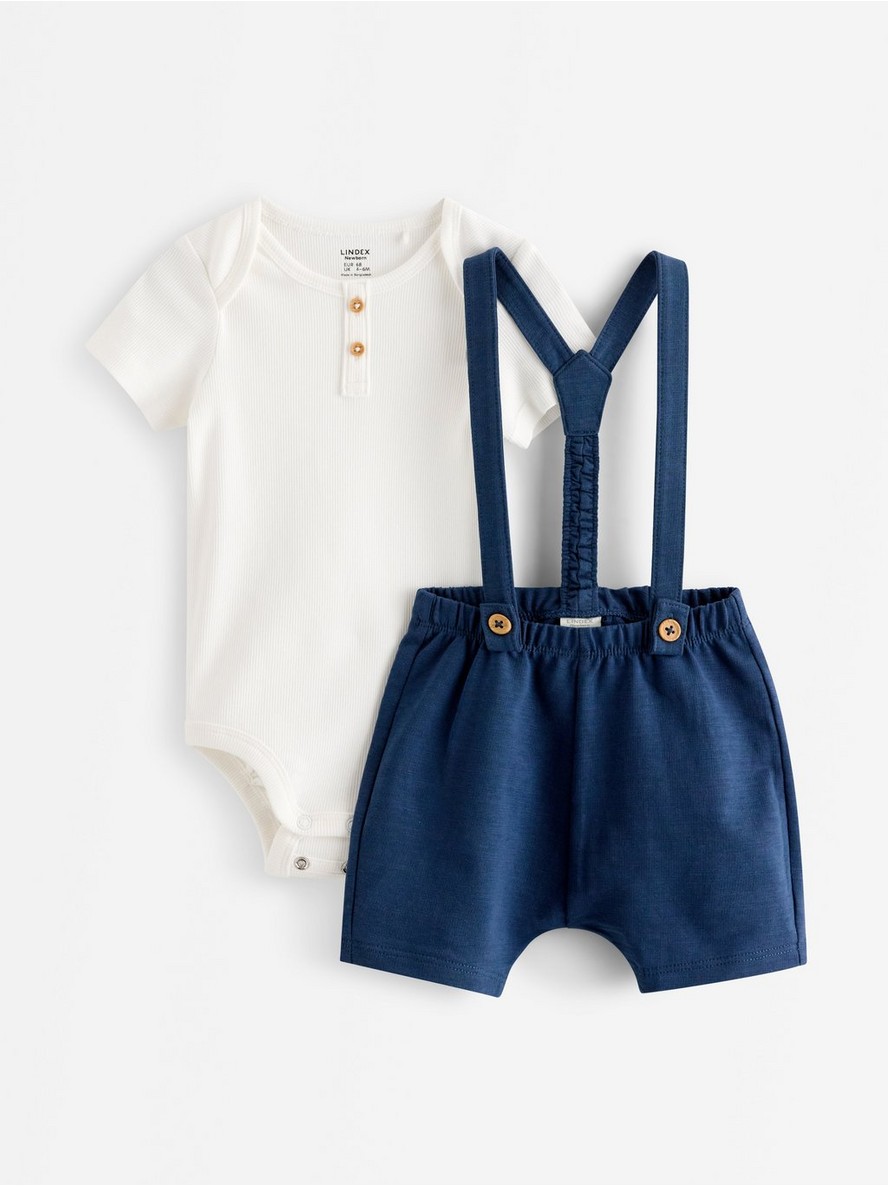 Set with bodysuit and dungarees - 3010768-325
