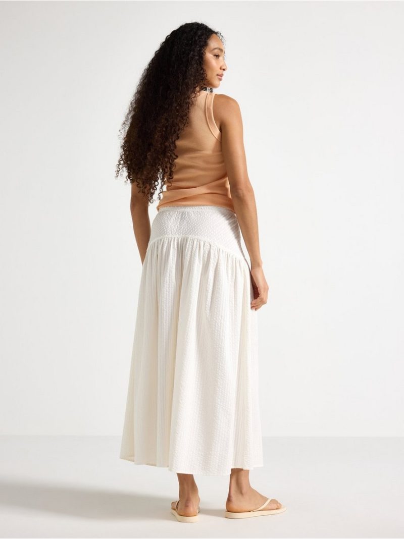 Midi skirt in seersucker - 3010806-7862