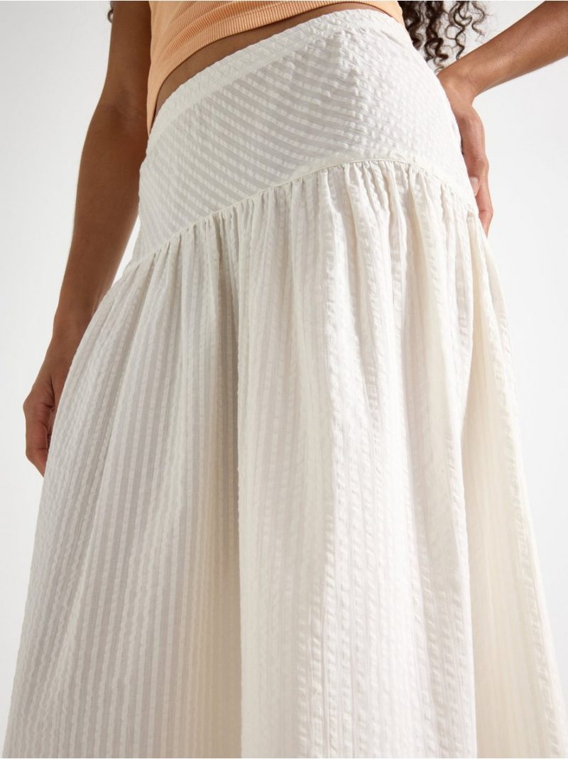 Midi skirt in seersucker - 3010806-7862