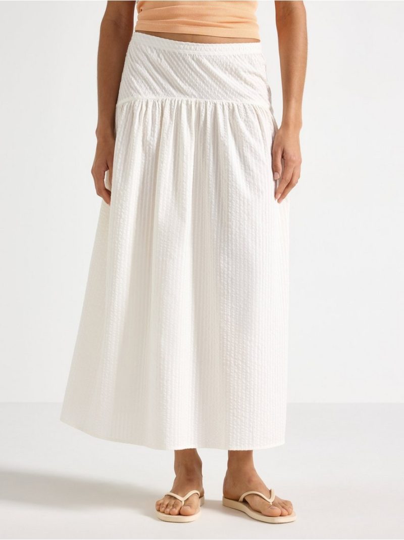 Midi skirt in seersucker - 3010806-7862