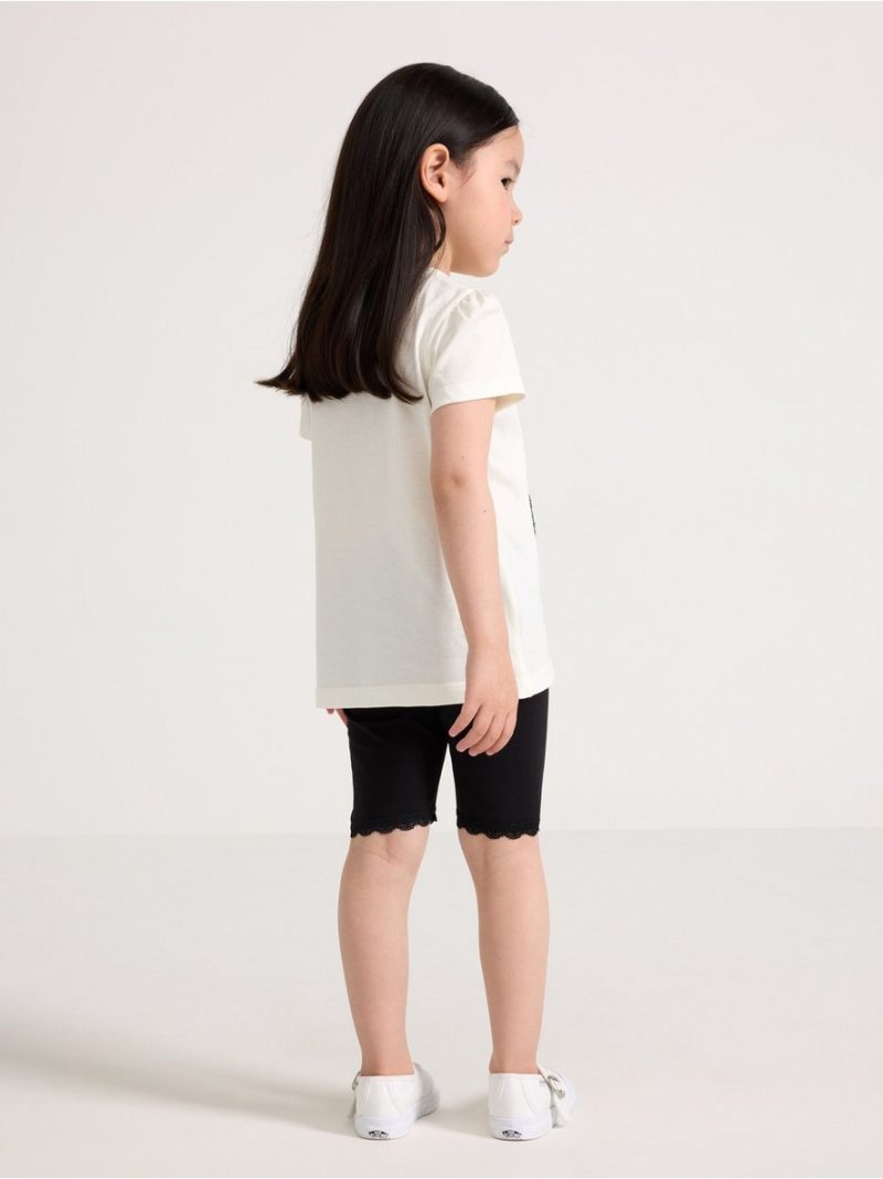 Cycling shorts with lace trim - 3010831-80
