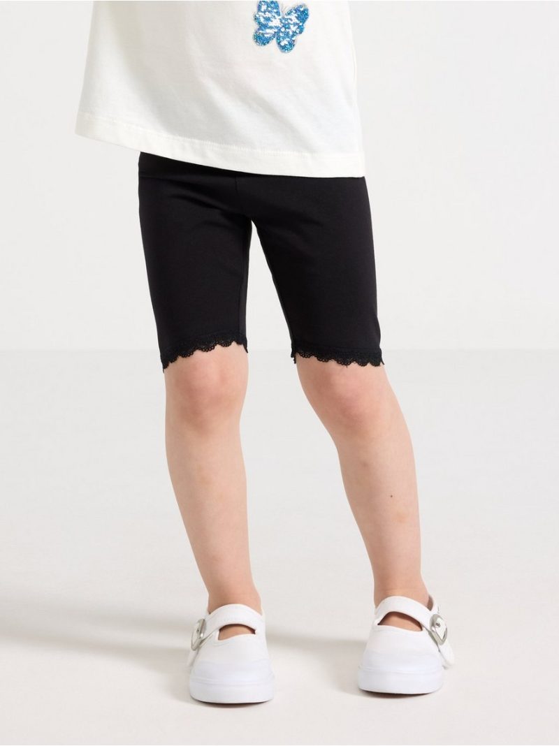 Cycling shorts with lace trim - 3010831-80
