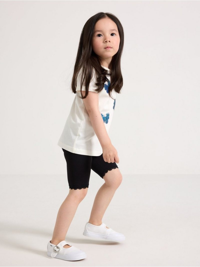 Cycling shorts with lace trim - 3010831-80