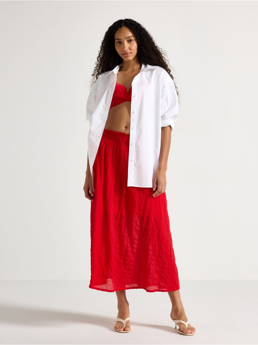 Crinkled midi skirt - 3011120-6324