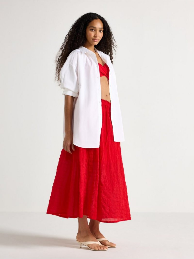 Crinkled midi skirt - 3011120-6324