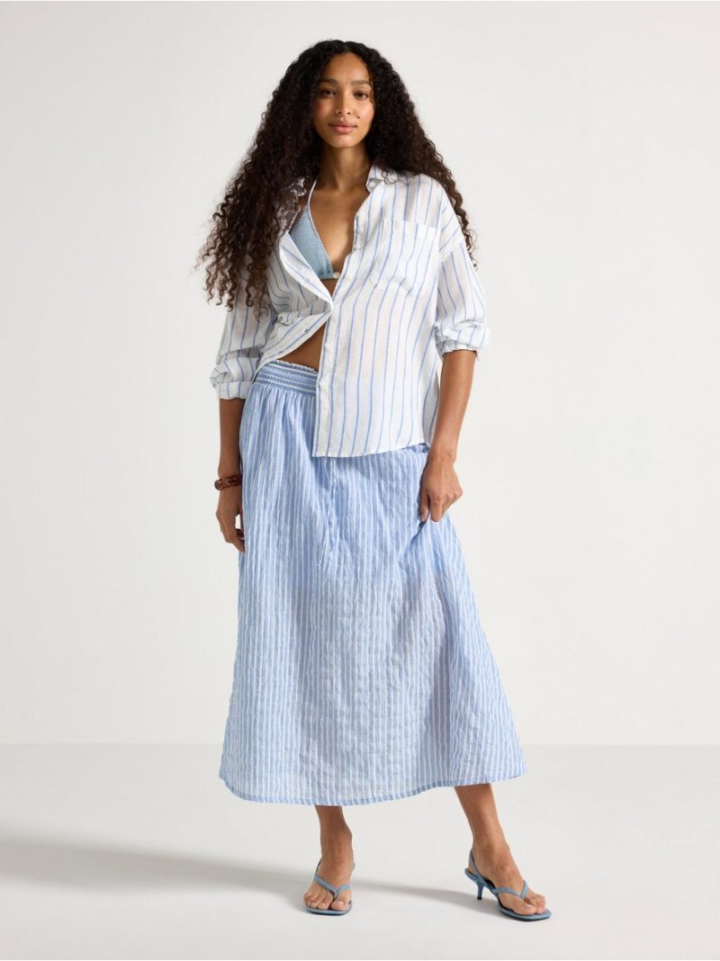 Crinkled midi skirt - 3011120-8467