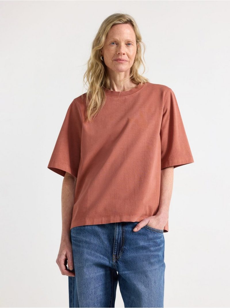 - Oversized t-shirt in washed cotton Oversized t-shirt in washed cotton - 3011251-1802