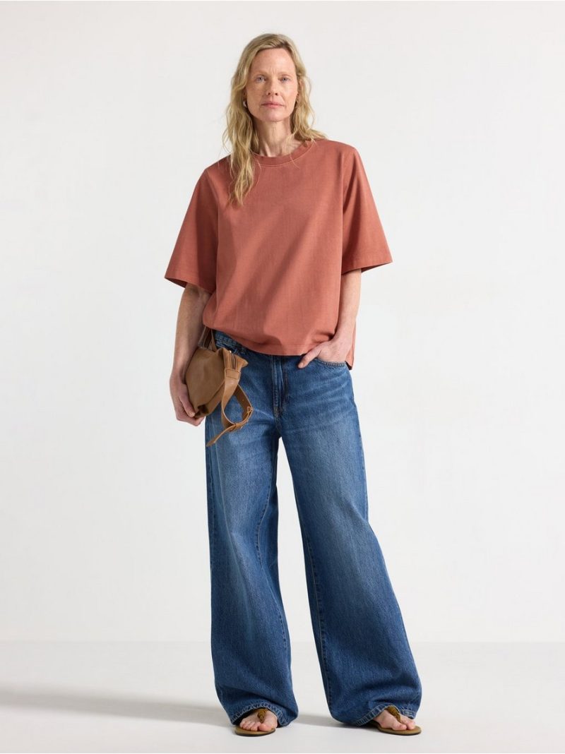 Oversized t-shirt in washed cotton - 3011251-1802