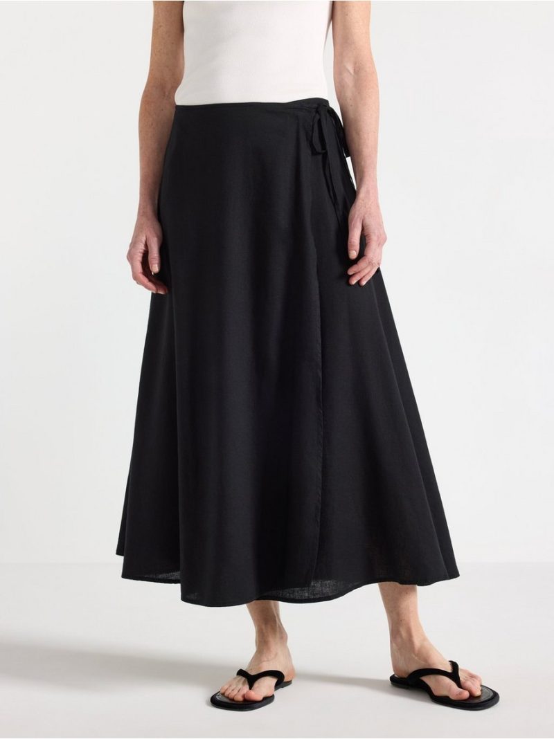 Midi skirt in linen blend - 3011254-80