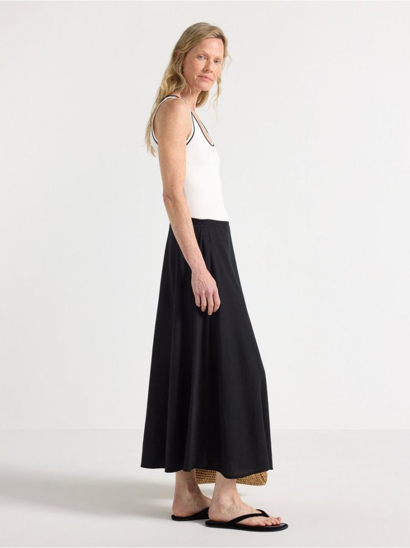Midi skirt in linen blend - 3011254-80