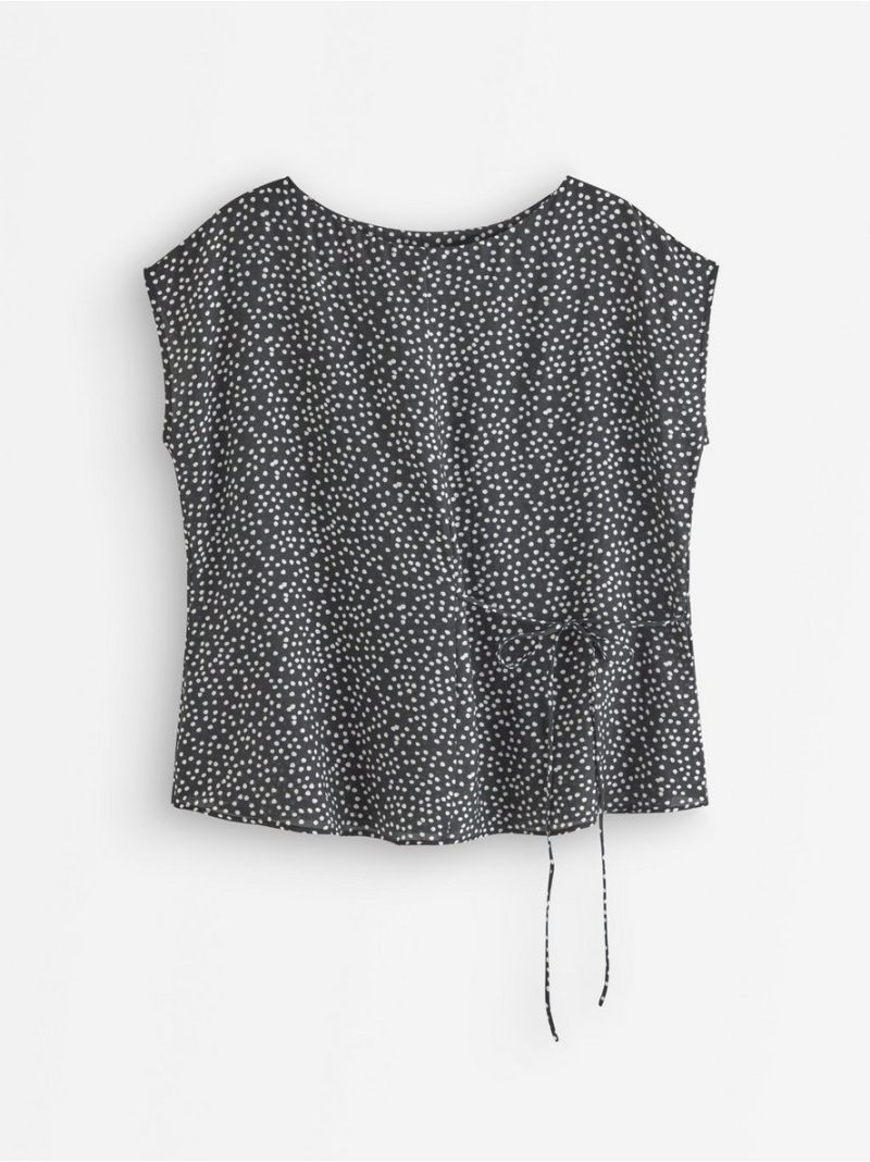 Sleeveless blouse with tie band - 3011260-80