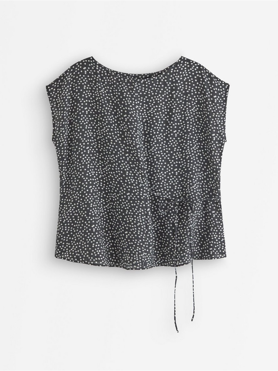 Sleeveless blouse with tie band - 3011260-80
