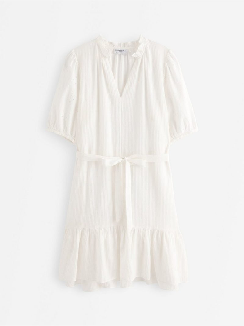 Mini dress with broderie anglaise - 3011449-300