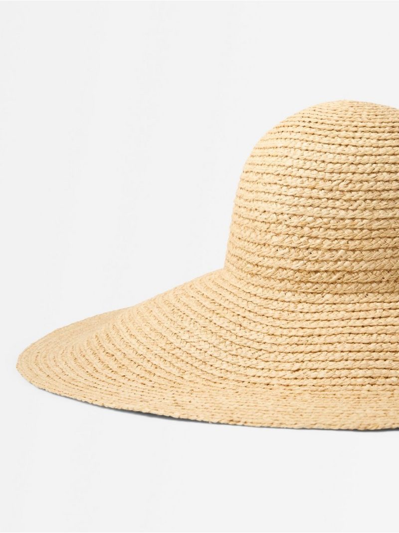 Straw hat with wide brim - 3011726-9427